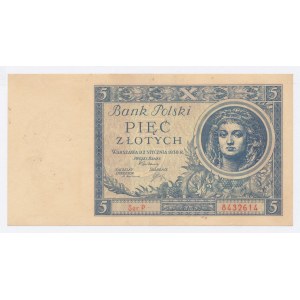II RP, 5 złotych 1930 P - rzadka seria jednoliterowa (217)