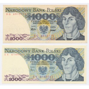 PRL, 1000 złotych 1975 i 1982. Razem 2 szt. (309)