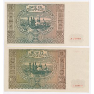 GG, 100 złotych 1941 serie A i D. Razem 2 szt. (611)