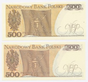 People's Republic of Poland, Set of 500 gold 1982 FD and GB. Total of 2 pcs. (625)