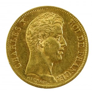 Francja, Karol X, 40 franków 1830 A, Paryż (802)