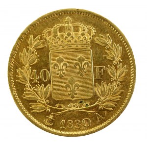 Francja, Karol X, 40 franków 1830 A, Paryż (802)