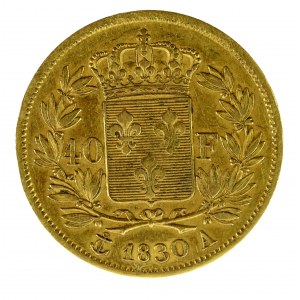 Francja, Karol X, 40 franków 1830 A, Paryż (804)