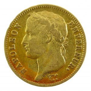 Francja, Napoleon I, 40 franków 1813 A, Paryż. Rzadkie (805)