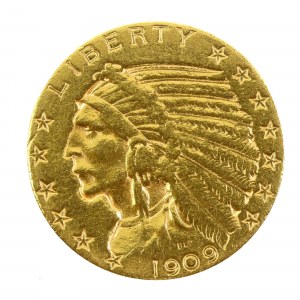 USA, 5 dolarów 1909 D, Denver (809)