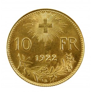 Szwajcaria, 10 franków 1922, Berno (821)