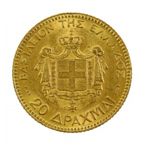 Grecja, 20 drachm, 1884, Paryż (832)