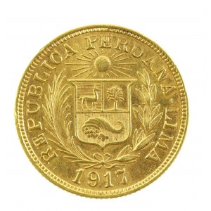 Peru, 1 libra, 1917, Lima (836)