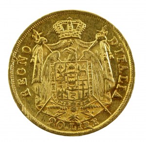 Italy, Kingdom of Napoleon I, 20 lire 1809 M, Milan (837)