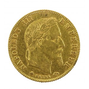Francja, Napoleon III, 5 franków 1868 A, Paryż (839)