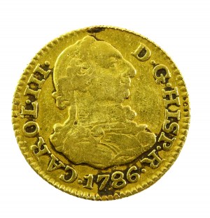 Spain, Charles III, 1/2 escudo 1786 M-DV, Madrid (840)