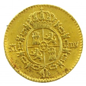 Hiszpania, Karol III, 1/2 escudo 1786 M-DV, Madryt (840)