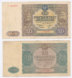 People's Republic of Poland, set of 1946 banknotes, total 5 pcs. (518)