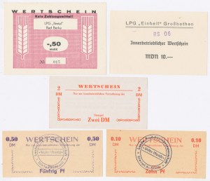 Germany, GDR, State farms, set of 5 vouchers (530)