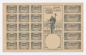 Warsaw, food card for potatoes 1916 - 6 (734)