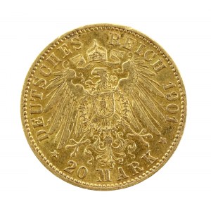 Niemcy, Prusy, Wilhelm II, 20 marek 1901 A, Berlin (106)