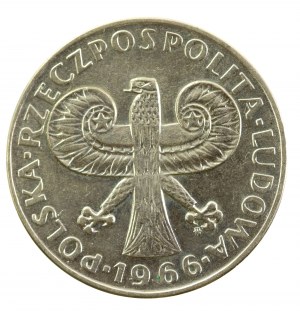 People's Republic of Poland, 10 gold 1966, small column (110)
