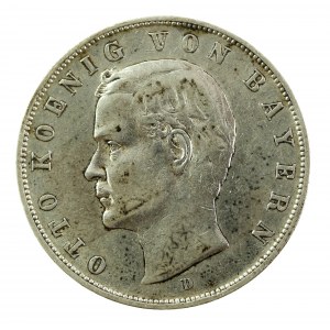 Niemcy, Bawaria, 3 marki 1909 D, Monachium (113)