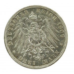 Niemcy, Bawaria, 3 marki 1909 D, Monachium (113)
