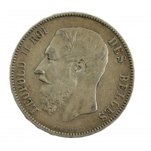 Belgia, Leopold II, 5 franków, 1868 (151)