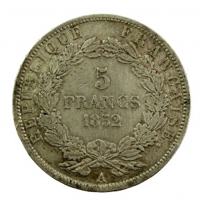 Francja, Napoleon III, 5 franków 1852 A, Paryż (157)