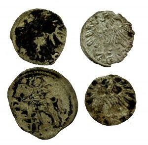 Sigismund II Augustus, Set of denarii and dwudenar, 1556 - 1570 Vilnius. Total of 4 pieces. (1008)