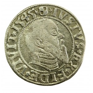 Prusy Książęce, Albrecht Hohenzollern, Grosz 1545, Królewiec - PRVSS (1125)