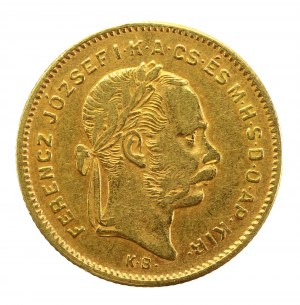 Hungary, Franz Joseph I, 4 forints = 10 francs 1870 KB, Kremnica (993)