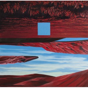 Katarzyna Lembryk, Rote Landschaft, 2023.