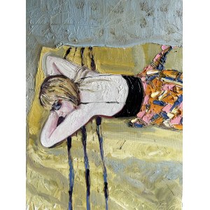 Artur Zienko, Girl on a blanket, 2023.