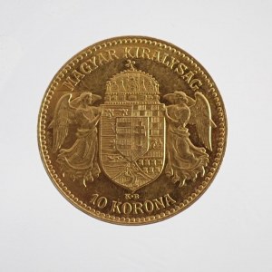 10 Korun 1910 KB, rýs.,