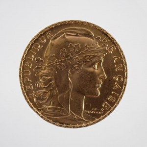 20 Francs 1908, KM.857, 6.47g,