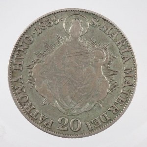 20 krejcar 1835 B, Kremnica, Ag,