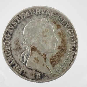 20 krejcar 1835 B, Kremnica, Ag,