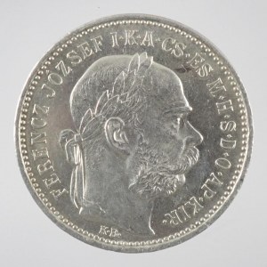 1 Koruna 1893 KB, Ag, hranky ražbou,