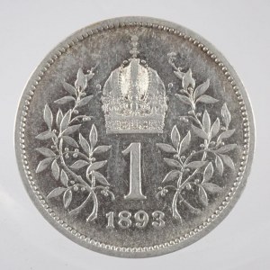 1 Koruna 1893,Ag,