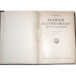 Arcta M., SŁOWNIK ILUSTROWANY JĘZYKA POLSKIEGO t.1-2, 1929 [väzba vydania bohato zdobenáap