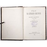 Kraszewski J.I., PAN NA CZTERECH CHŁOPACH, 1879 [wyd. 1]
