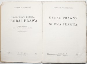Znamierowski Cz., BASIC CONCEPTS OF THE THEORY OF LAW, 1934