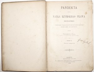 Zoll F., PANDECTA or SCIENCE OF ROMAN PRIVATE LAW, 1898