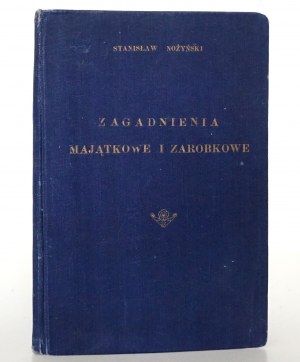 Nożyński S., 1928, MATTERS OF MAINTENANCE AND EARNINGS IN COMMERCIAL AND INDUSTRIAL BUSINESSES