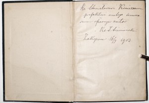Siemieński J., LISTY ZIEMI ŚWIĘTEJ, 1903 [nápis a podpis autora].