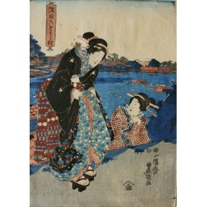 Utagawa Kunisada (1786-1864), Nad rzeką
