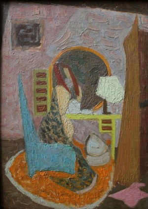 Kazimierz Mikulski (1918-1998), olej, sklejka, 36x25.5 cm