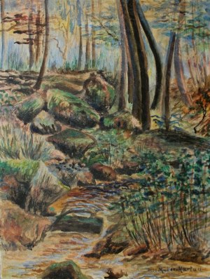 Otto Müller-Hartau (1898-1969), Strumień w lesie