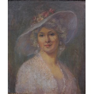 A.N.(XX w.), Portret kobiety w kapeluszu