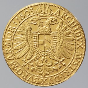 Rudolf II. - 1 dukát 1603, REPLIKA, autor M. Vitanovský
