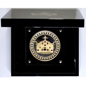 Medaile - svatováclavská koruna 1 kg 0,999 Ag, zlaceno