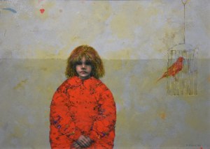 Halina TYMUSZ, XX / XX w., Dziewczynka w czerwonej sukience, 2001