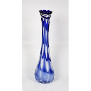 Vase, hand-formed colored glass; height 70 cm;